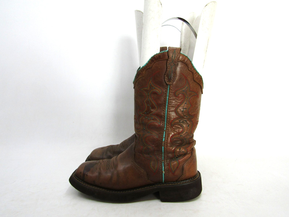Justin Gypsy Womens Size 8.5 B Brown Leather Cowboy Western Boots